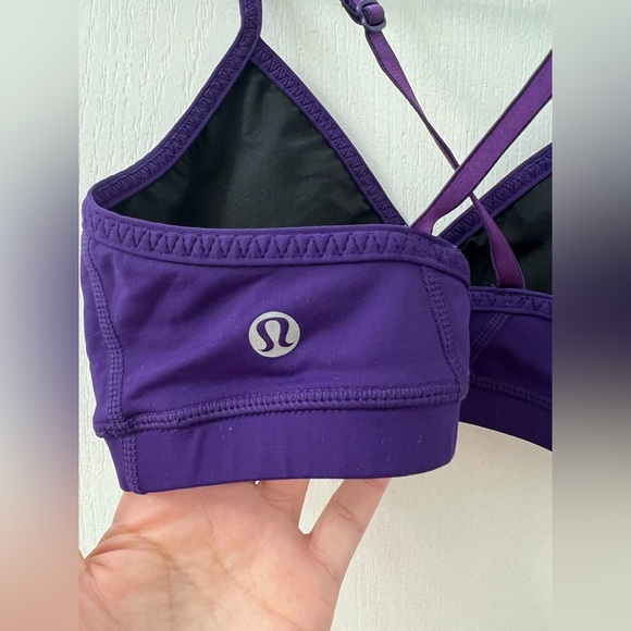 Lululemon Purple Triangle Eagle Yoga Bra with Cross-Straps (Size 4) - Picture 6 of 9